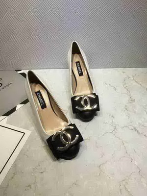 CHANEL Shallow mouth Block heel Shoes Women--029